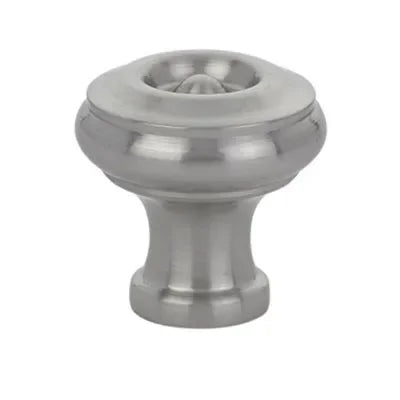 The Emtek Waverly Cabinet Knob in Satin Nickel finish