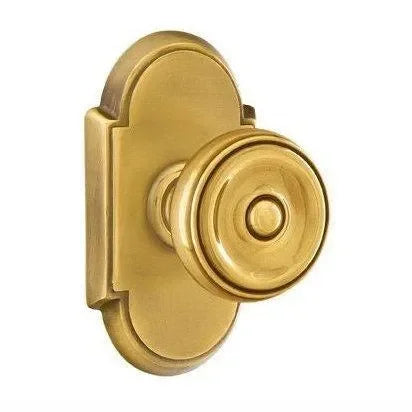 The Emtek Waverly Knob With #8 Rosette in French Antique finish.