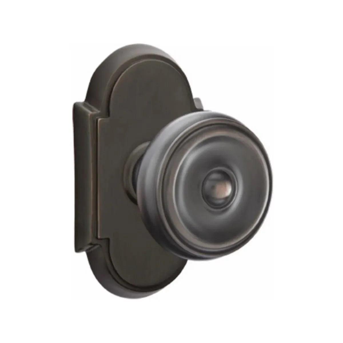 Emtek Waverly Knob With #8 Rosette in Oil Rubbed Bronze finish