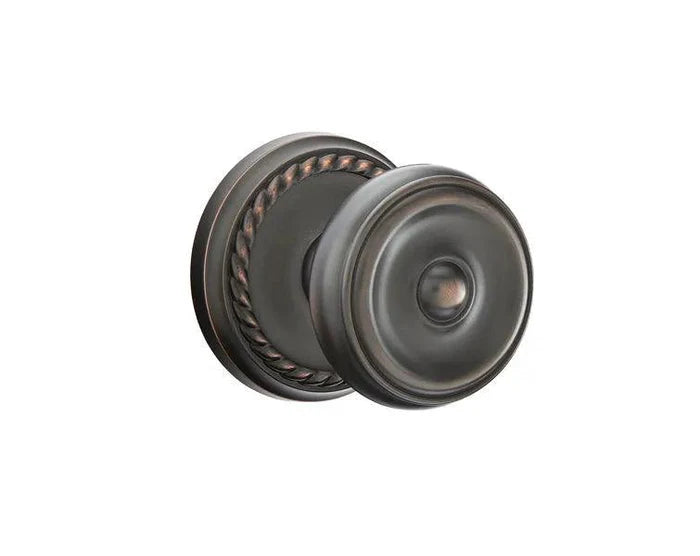 Emtek Waverly Knob with Rope Rosette Oil Rubbed Bronze
