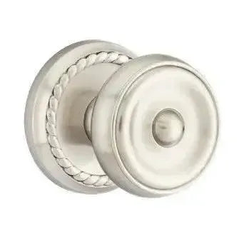 Emtek Waverly Knob with Rope Rosette in Satin Nickel finish
