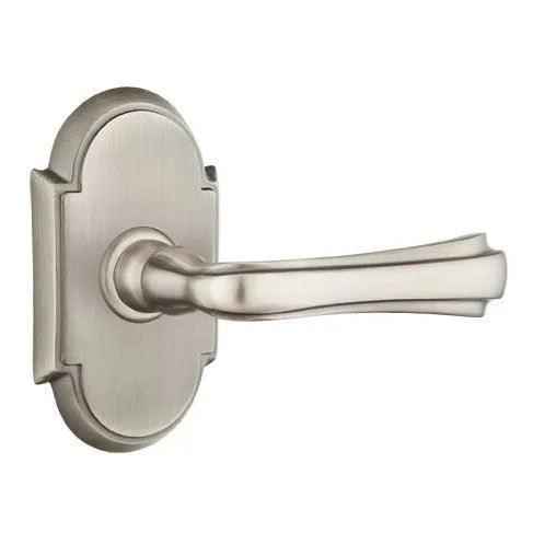 Emtek Wembley Lever With #8 Rosette Pewter