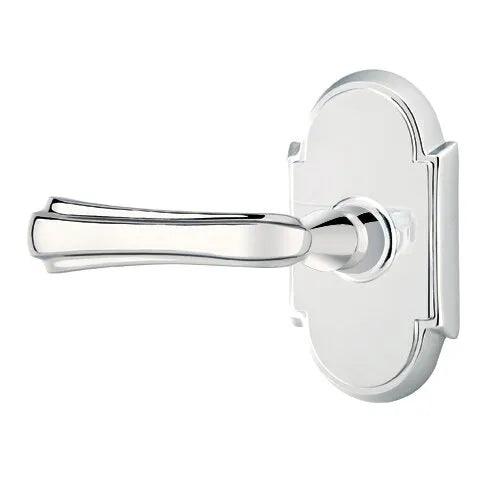 Emtek Wembley Lever With #8 Rosette Polished Chrome