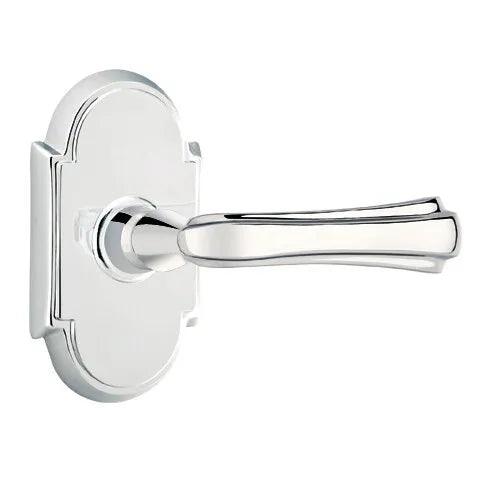 Emtek Wembley Lever With #8 Rosette Polished Chrome
