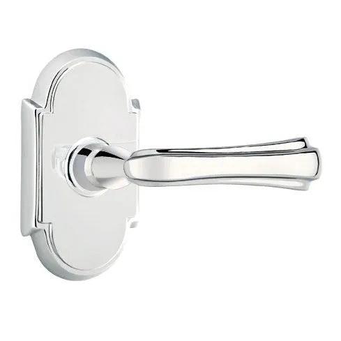 Emtek Wembley Lever With #8 Rosette Polished Chrome