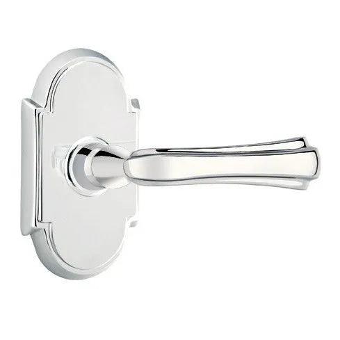 Emtek Wembley Lever With #8 Rosette Polished Chrome