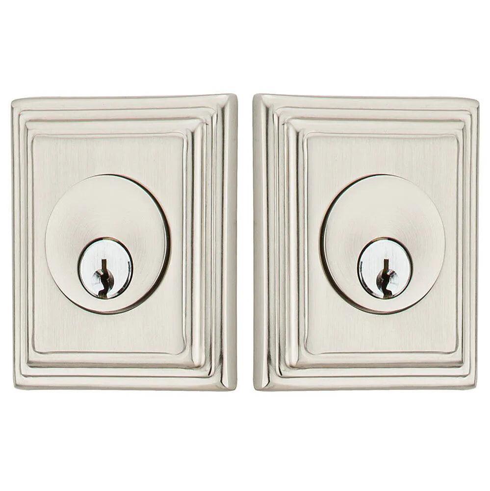 Emtek Wilshire Deadbolt, Double Cylinder Satin Nickel