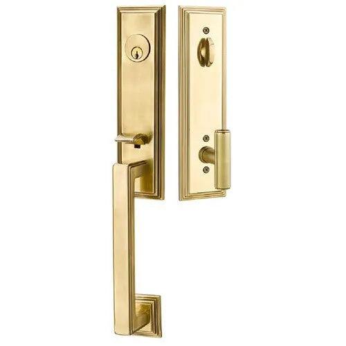 Emtek Wilshire Tubular Entrance Handleset With Ace Knob French Antique