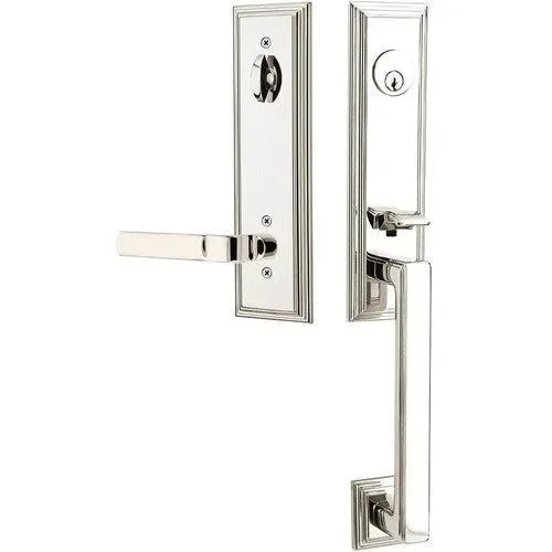 EmtekEmtek Wilshire Tubular Entrance Handleset With Aston Lever in 