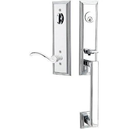 EmtekEmtek Wilshire Tubular Entrance Handleset With Elan Lever in 