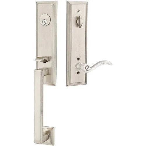 EmtekEmtek Wilshire Tubular Entrance Handleset With Elan Lever in 