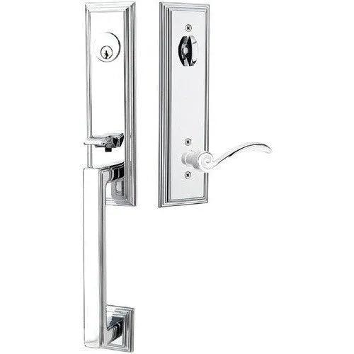 EmtekEmtek Wilshire Tubular Entrance Handleset With Elan Lever in 