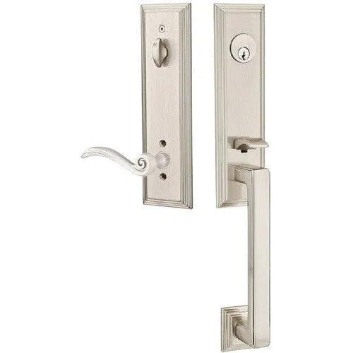 EmtekEmtek Wilshire Tubular Entrance Handleset With Elan Lever in 