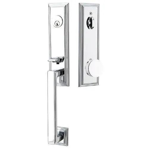 EmtekEmtek Wilshire Tubular Entrance Handleset With Round Knob in 