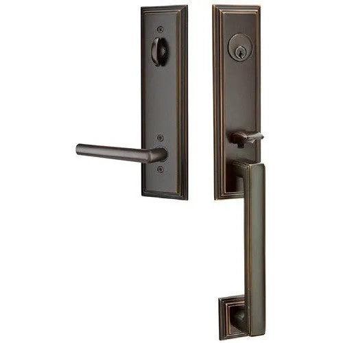 EmtekEmtek Wilshire Tubular Entrance Handleset With Stuttgart Lever in 