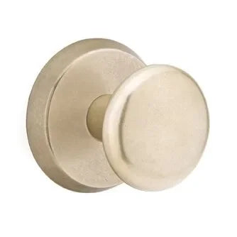 Emtek Winchester Knob with #2 Rosette in Tumbled White Bronze finish