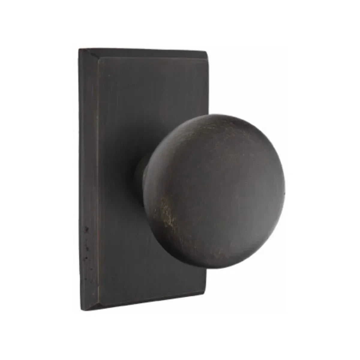 Emtek Winchester Knob with #3 Rosette in Medium Bronze Patina finish