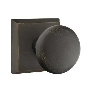 Emtek Winchester Knob with #6 Rosette in Medium Bronze Patina finish