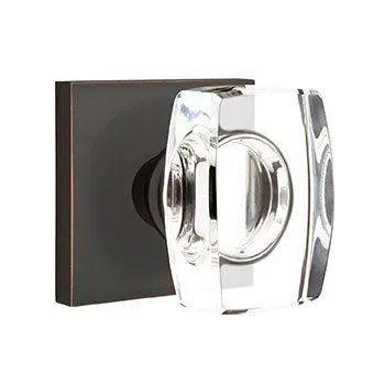 EmtekEmtek Windsor Crystal Knob with Square Rosette in 