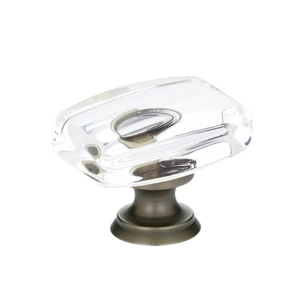Emtek Windsor Glass Cabinet Knob in Pewter finish