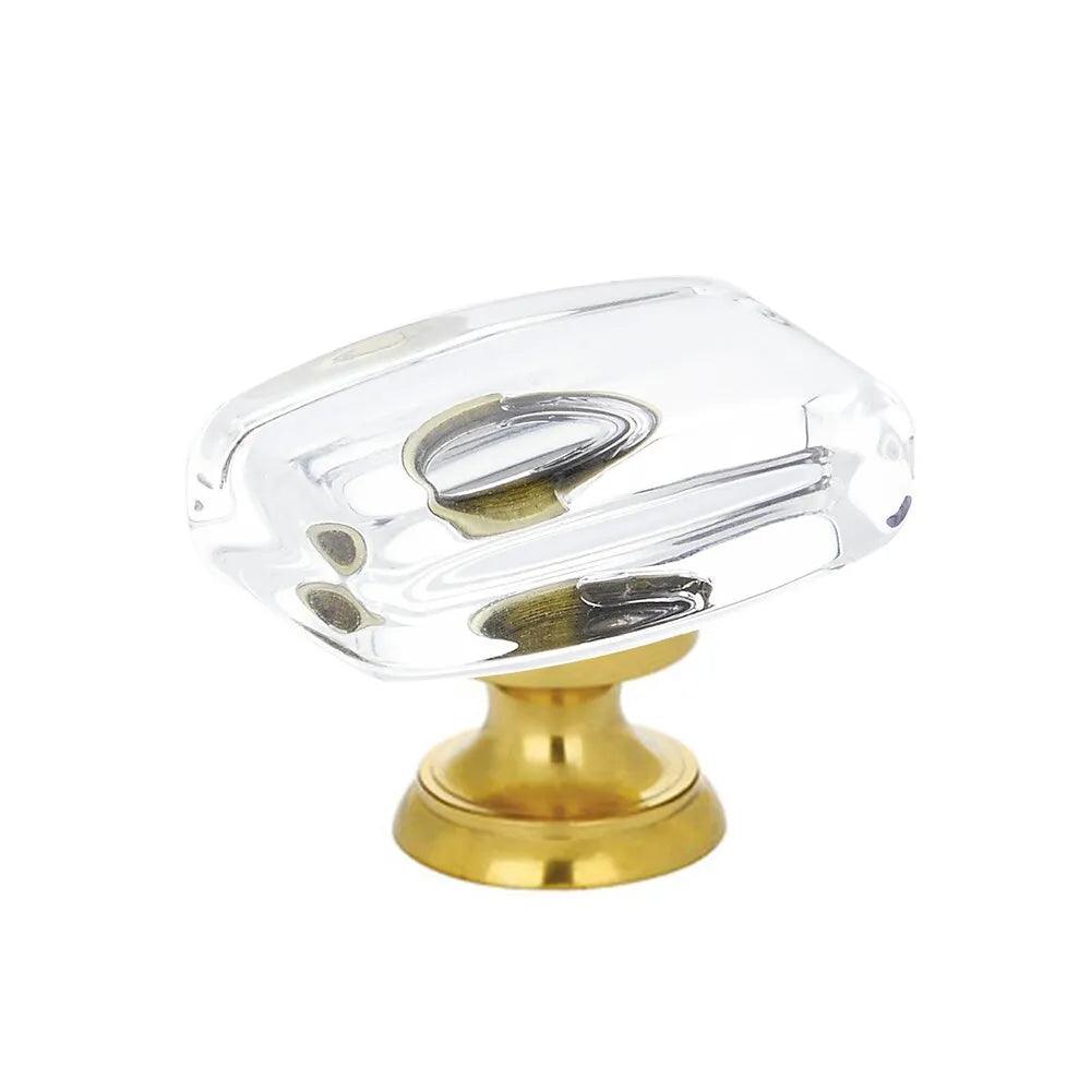 Emtek Windsor Glass Cabinet Knob in Polished Brass finish