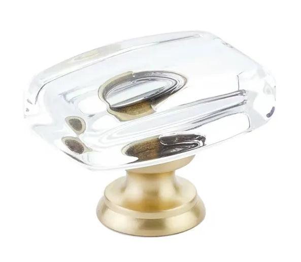 Emtek Windsor Glass Cabinet Knob in Satin Brass finish