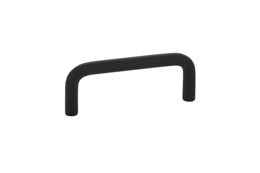 Emtek Wire Cabinet Pull, 3" Center to Center in Flat Black finish