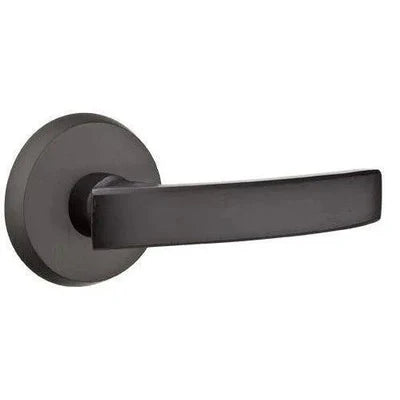 Emtek Yuma Lever With #2 Rosette Flat Black Bronze Patina