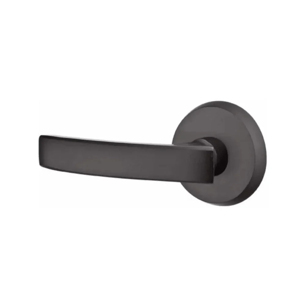 Emtek Yuma Lever With #2 Rosette Flat Black Bronze Patina