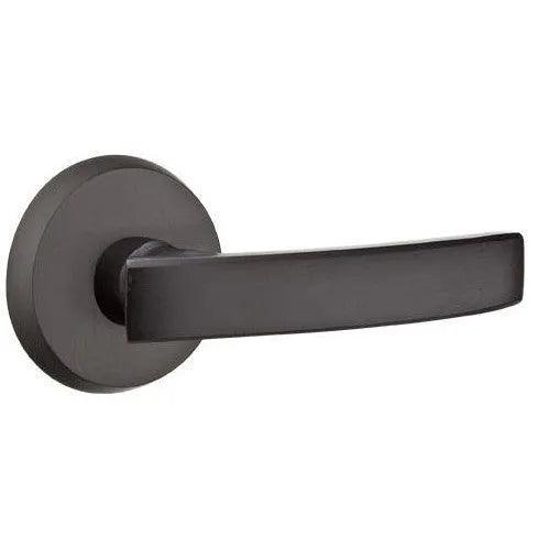 Emtek Yuma Lever With #2 Rosette Flat Black Bronze Patina