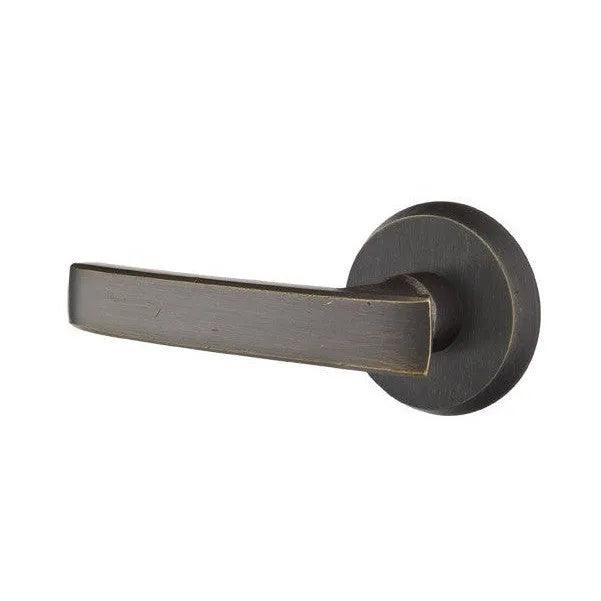 Emtek Yuma Lever With #2 Rosette Medium Bronze Patina