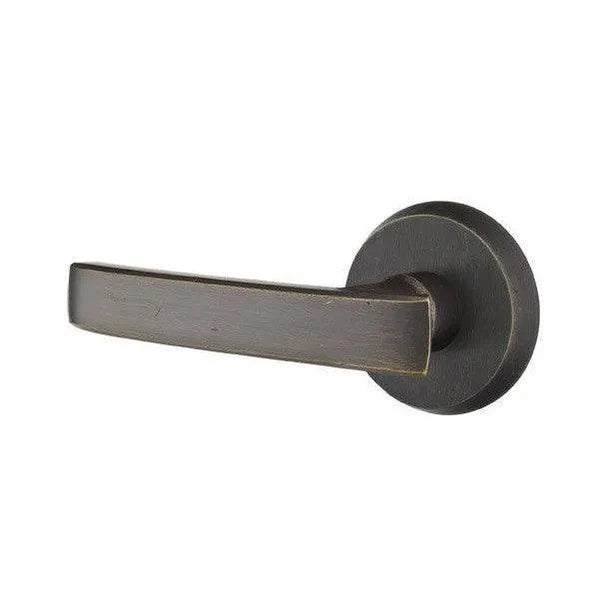Emtek Yuma Lever With #2 Rosette Medium Bronze Patina