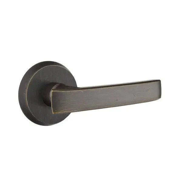 Emtek Yuma Lever With #2 Rosette Medium Bronze Patina