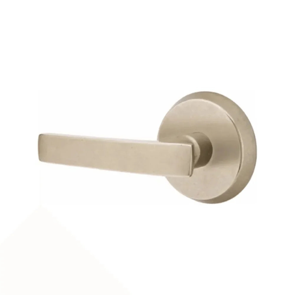 Emtek Yuma Lever With #2 Rosette Tumbled White Bronze