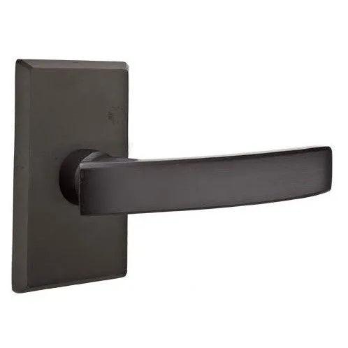 Emtek Yuma Lever With #3 Rosette Flat Black Bronze Patina