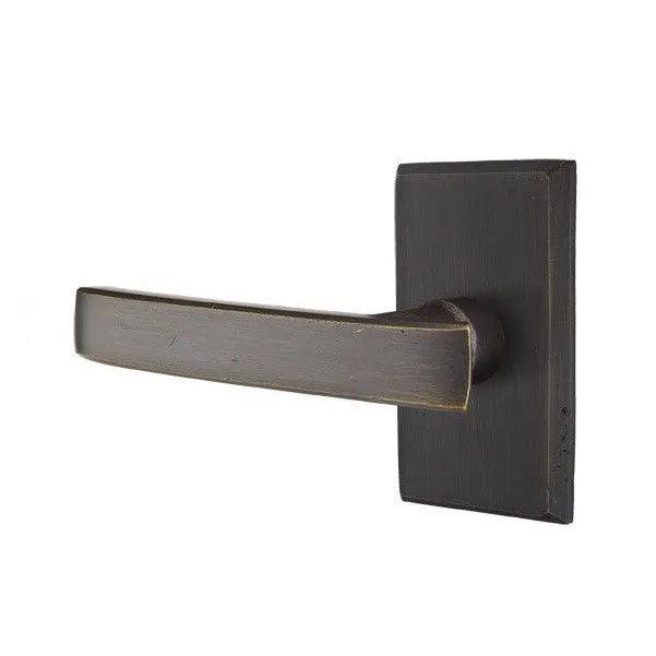 Emtek Yuma Lever With #3 Rosette Medium Bronze Patina