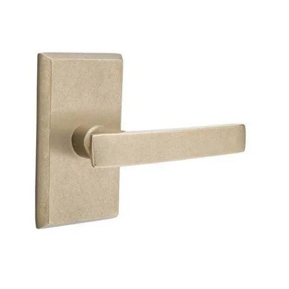 Emtek Yuma Lever With #3 Rosette Tumbled White Bronze