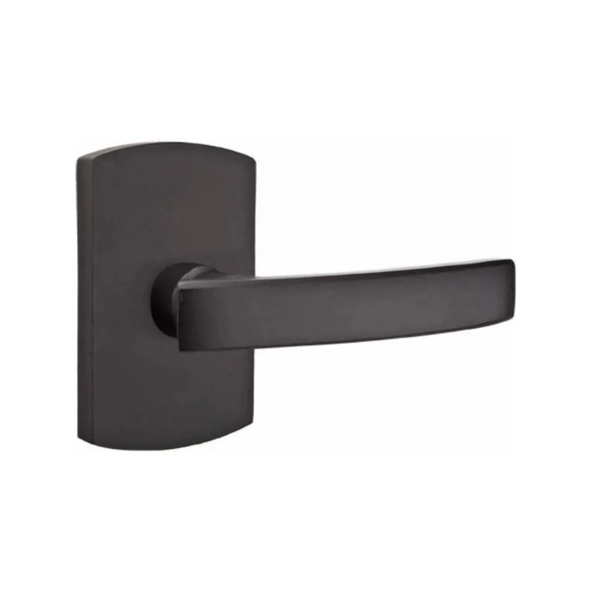 Emtek Yuma Lever With #4 Rosette Flat Black Bronze Patina