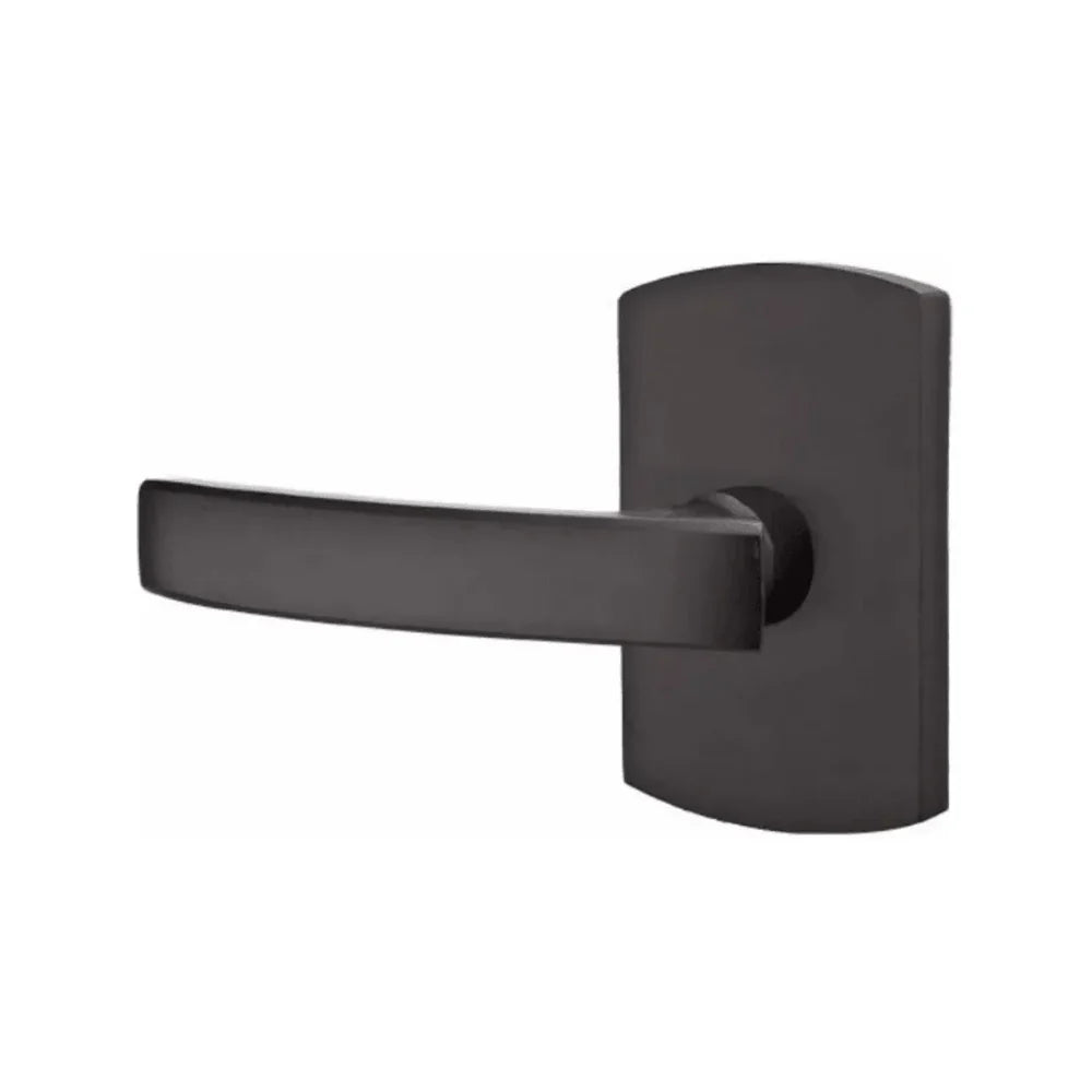 Emtek Yuma Lever With #4 Rosette Flat Black Bronze Patina