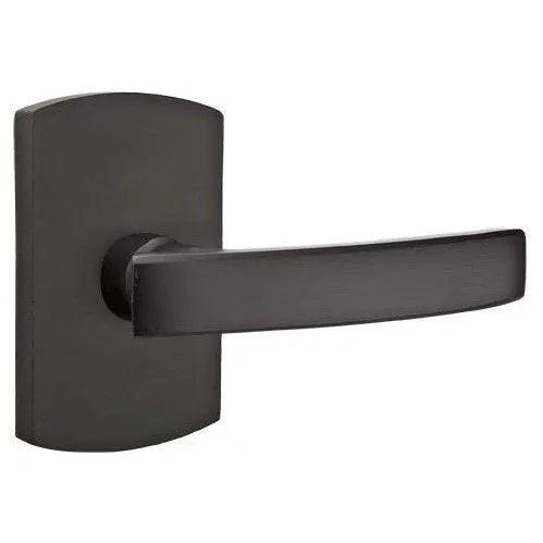 Emtek Yuma Lever With #4 Rosette Flat Black Bronze Patina