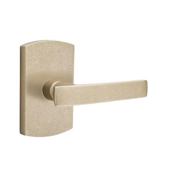 Emtek Yuma Lever With #4 Rosette Tumbled White Bronze