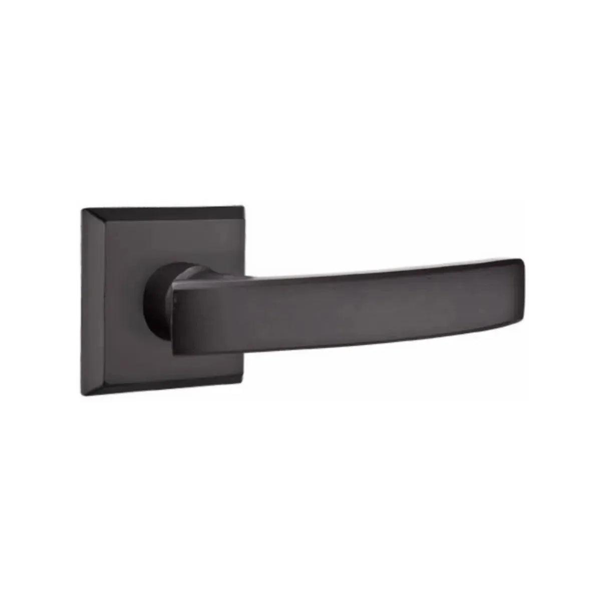 Emtek Yuma Lever With #6 Rosette Flat Black Bronze Patina