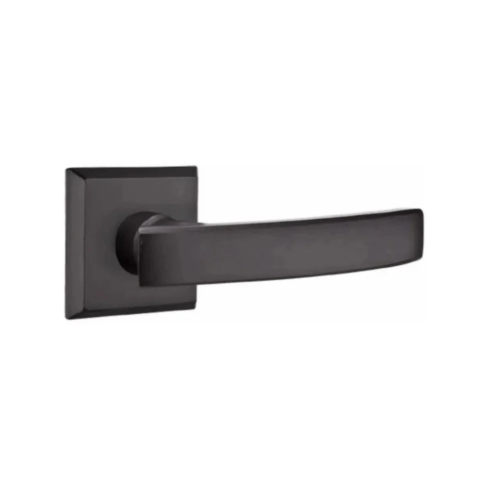 Emtek Yuma Lever With #6 Rosette Flat Black Bronze Patina