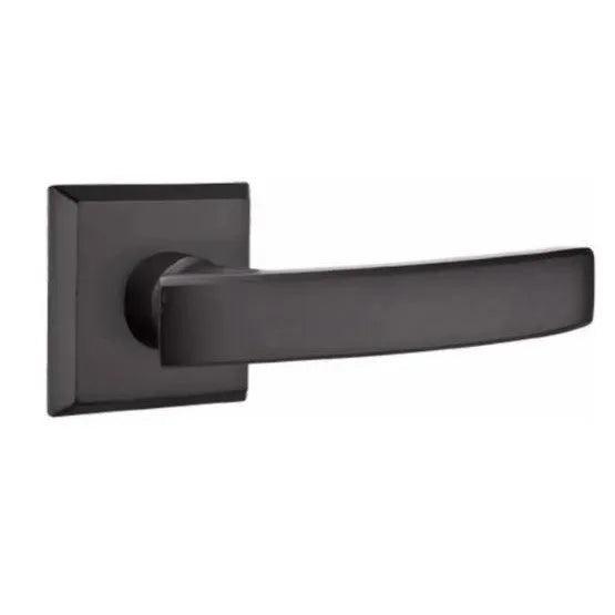 Emtek Yuma Lever With #6 Rosette Flat Black Bronze Patina