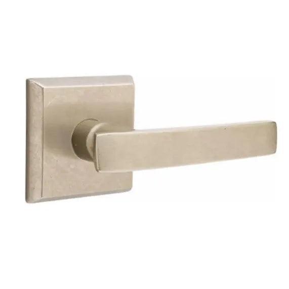 Emtek Yuma Lever With #6 Rosette Tumbled White Bronze