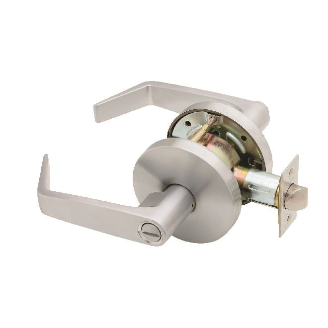 Falcon W Series Privacy Dane Lever Lock in Satin Chrome finish