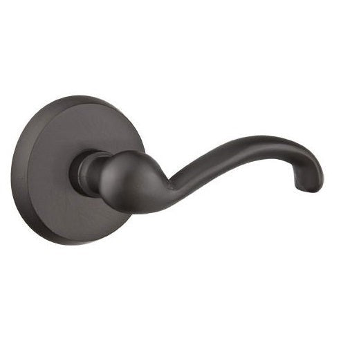 The Emtek Teton Lever With #2 Rosette in Flat Black Bronze Patina finish