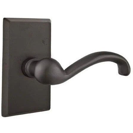 Emtek Teton Lever With #3 Rosette in Flat Black Bronze Patina finish