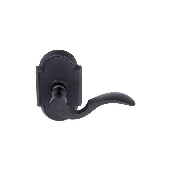 Emtek Cortina Lever With #8 Rosette in Flat Black finish