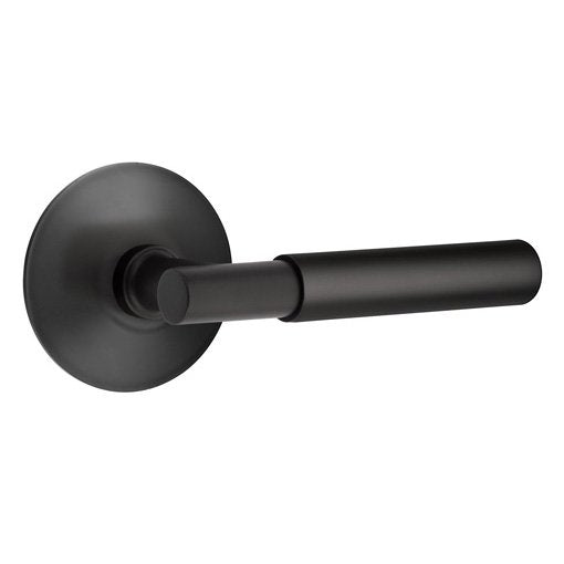 Emtek Myles Lever With Modern Rosette in Flat Black finish